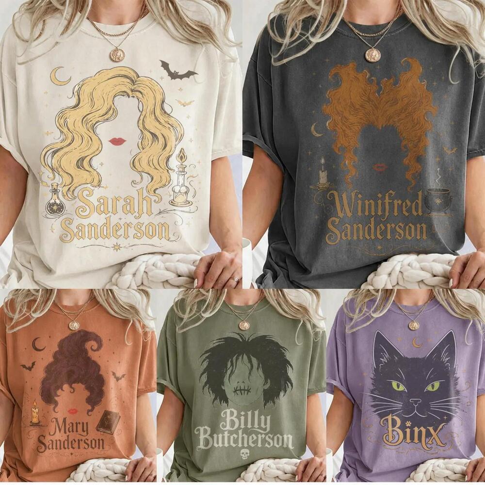 Hocus Pocus Halloween 2026 Shirt, Sanderson Sisters Witch Tee, Binx